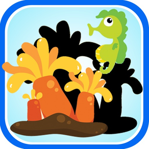 海洋動物詞彙學習益智遊戲為孩子們