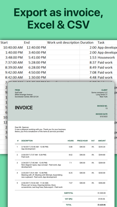 WorkingHours • Time Tracker poster