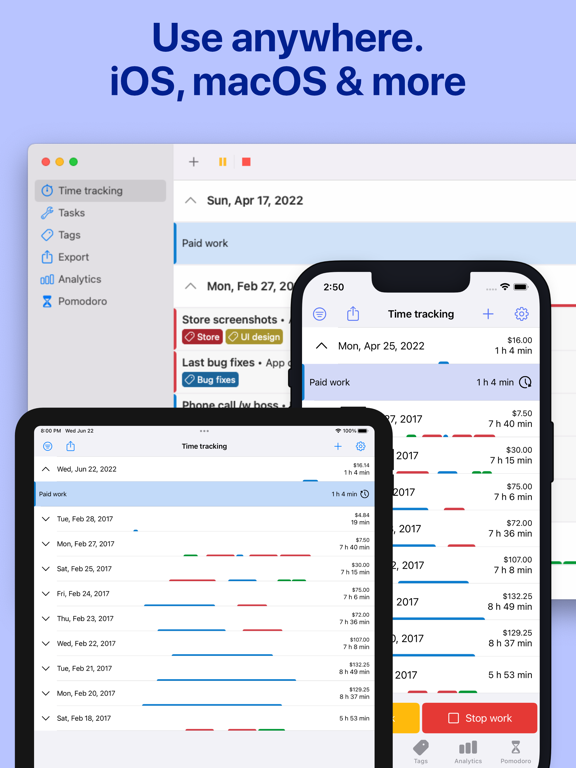 WorkingHours • Time Tracker poster