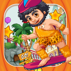 Caveman Skater Go - Salte e colete uma moeda para