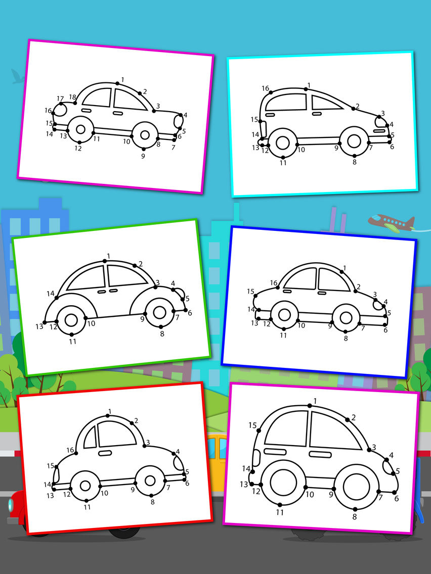 Cars Connect the Dots and Coloring Book - Toddler's Favorite Dot to Dot ...