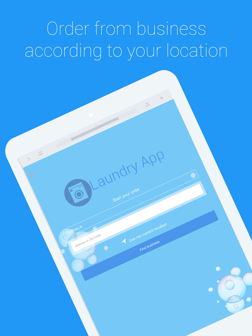 Laundry Ordering App poster