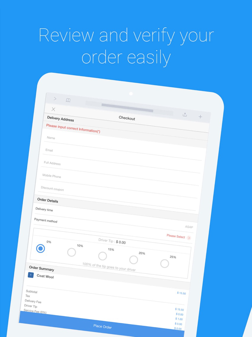 Laundry Ordering App poster