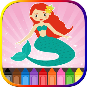 Mermaid Princess Coloring Book For Kids Free!