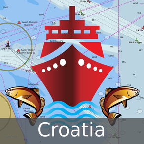 Marine Navigation - Croatia - Offline Gps Nautical Charts & River Maps for Fishing, Sailing and Boating