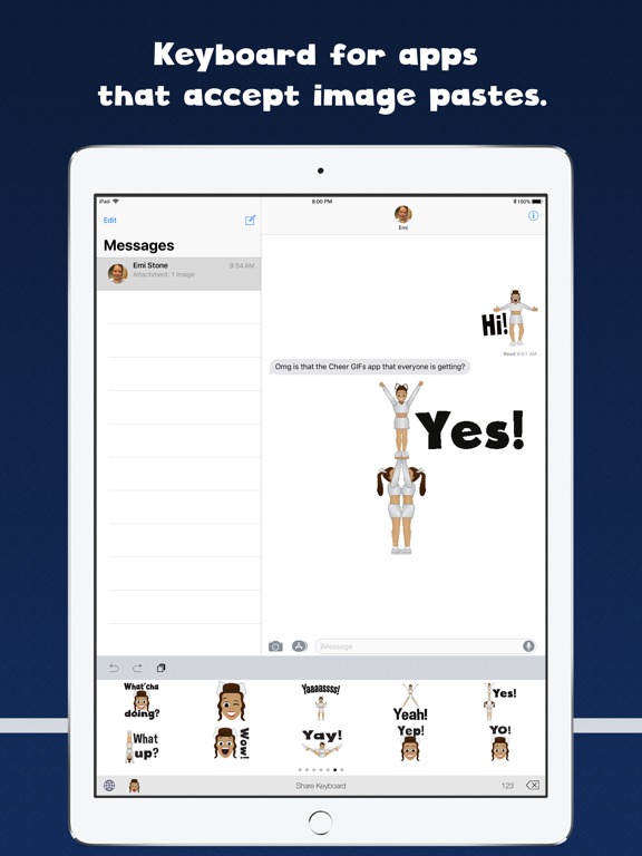 Cheer GIFs Cheerleading Emojis für iOS (iPhone/iPad/iPod touch