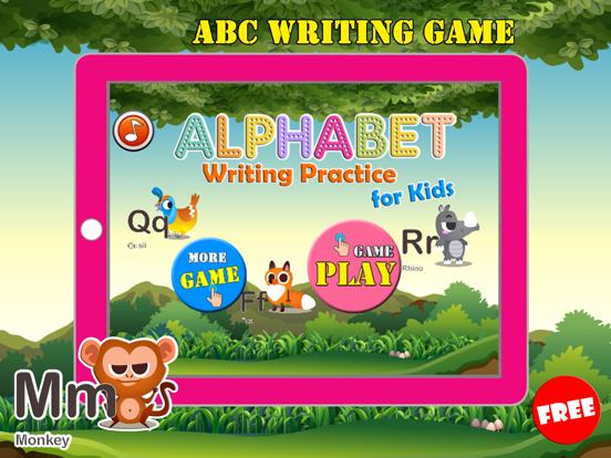 ABC Animals Writing Practice Letter Tracing Games poster
