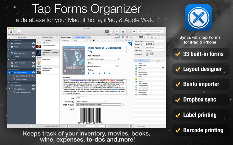 Tap Forms Organizer and Secure Database poster