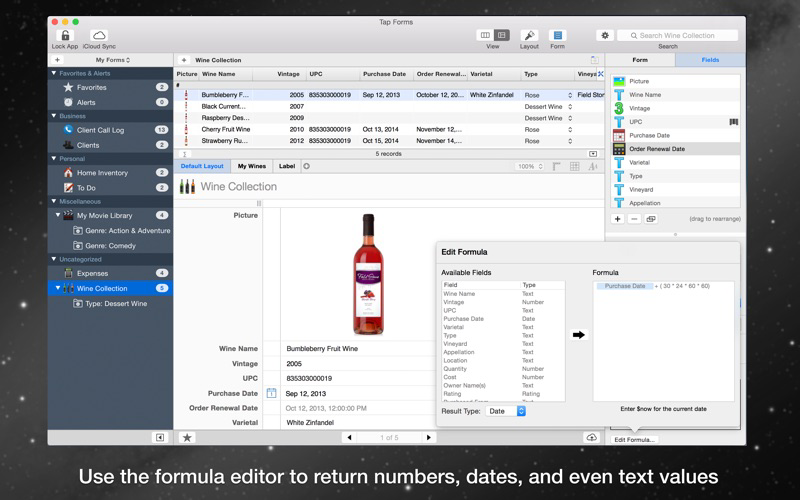 Tap Forms Organizer and Secure Database poster