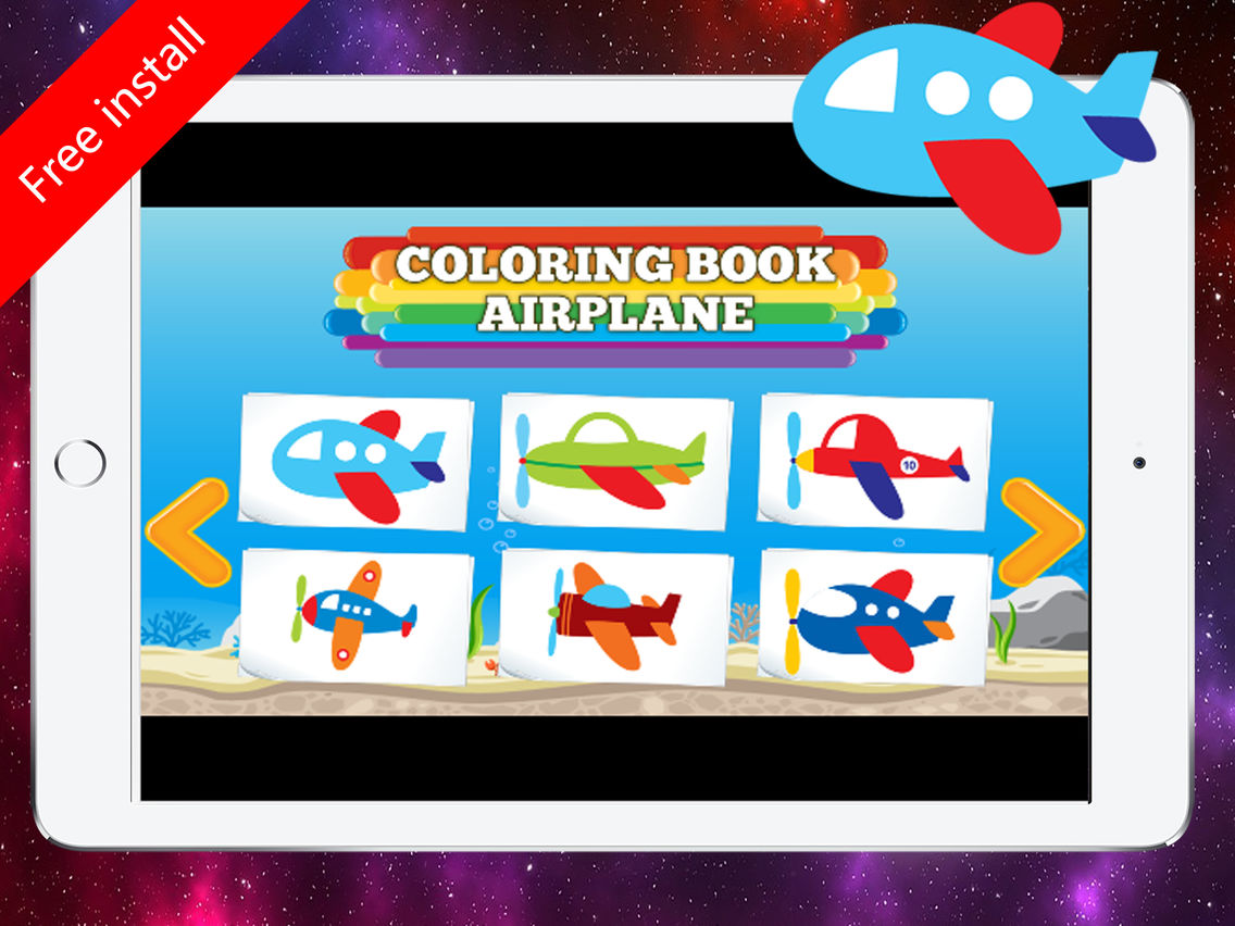 Airplane Coloring Pages Aircraft Coloring Book for iOS (iPhone/iPad ...