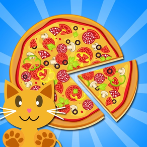 QCat - amo la pizza de niño (juego gratuito para niño preescolar)