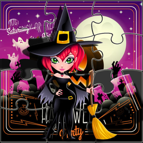 play easy solve jigsaw puzzle at halloween game