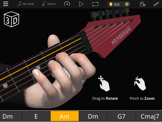 Guitar 3D - Accords de base Affiche