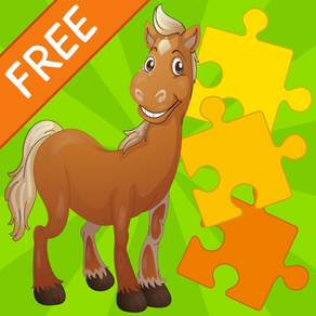 Kids Jigsaw Puzzle Horses - Free