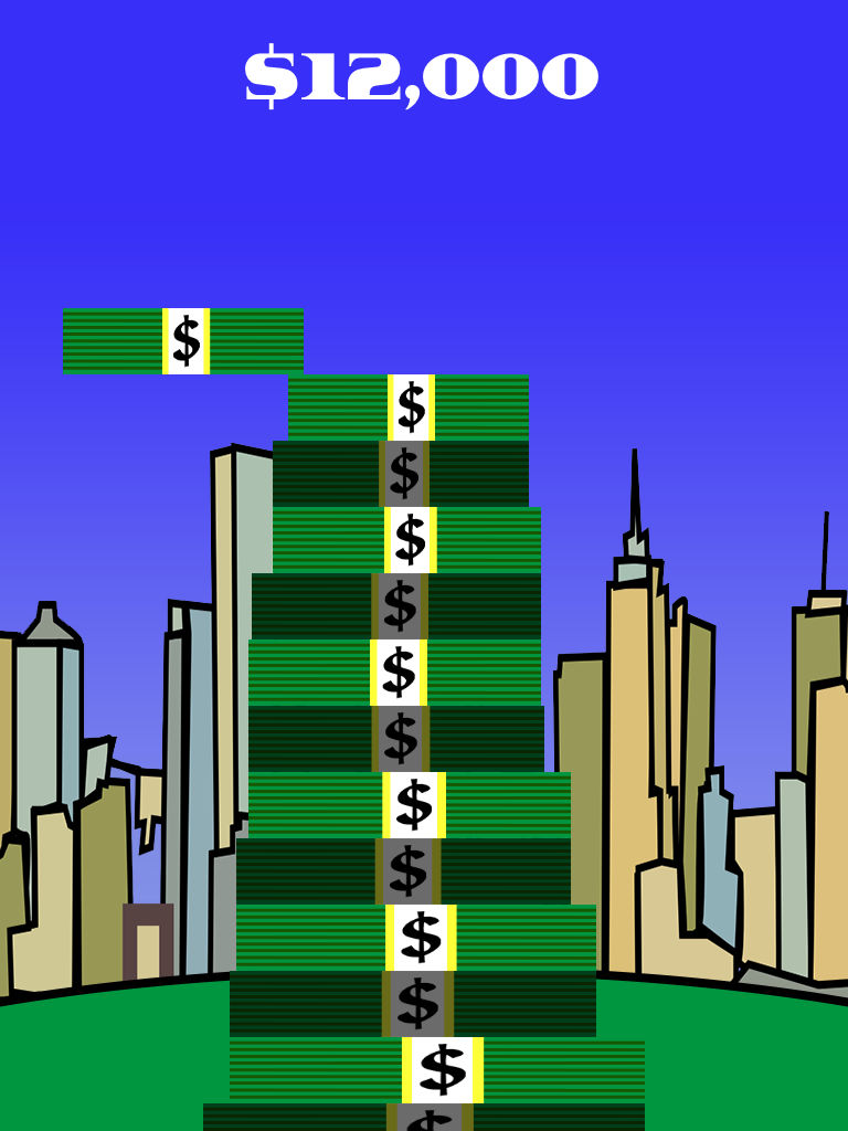 Stackin' Paper - Build A Tower of  Money poster