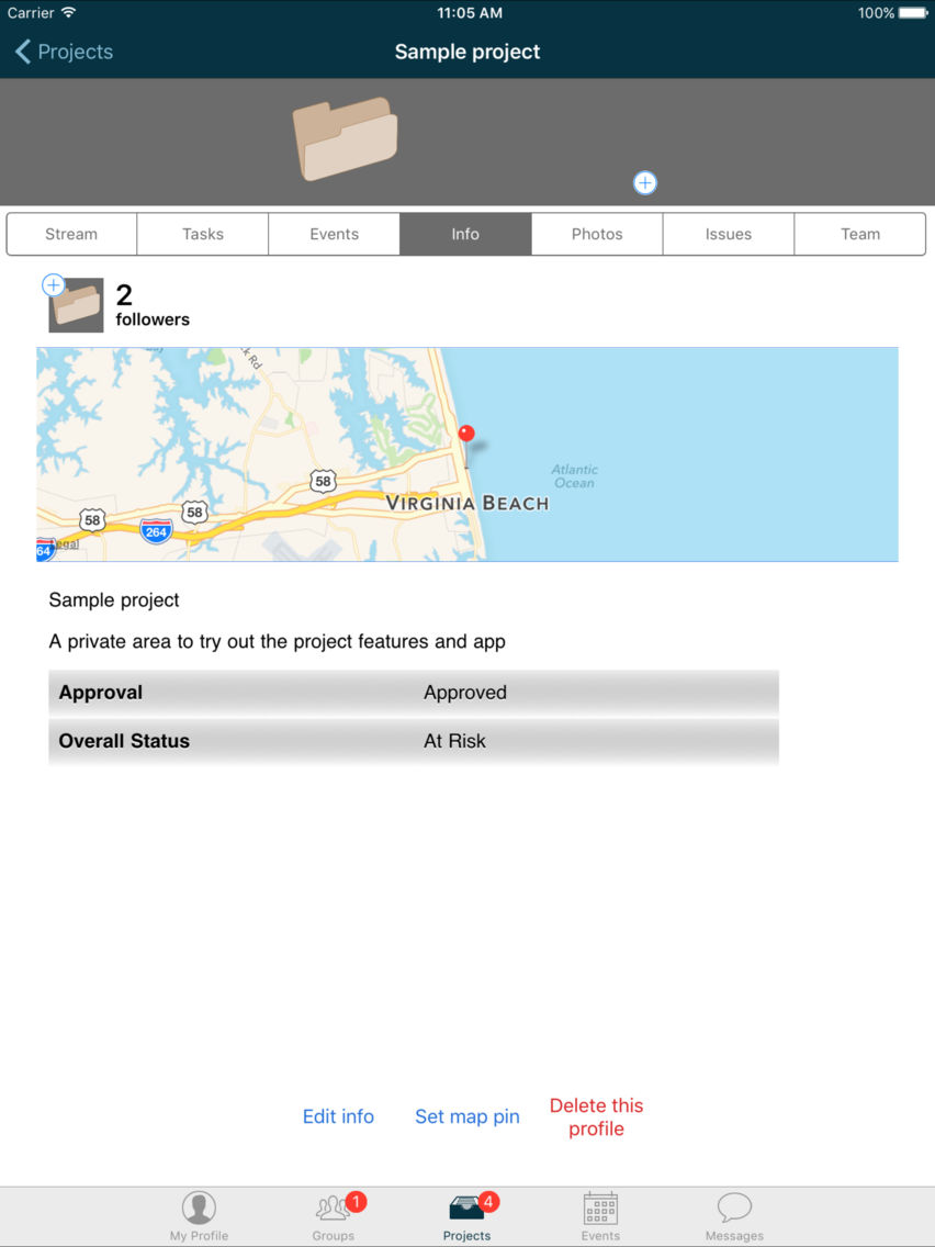 Connect Elements: Private groups and projects Plakat