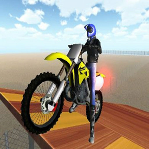 High Speed Bike Desert Jump