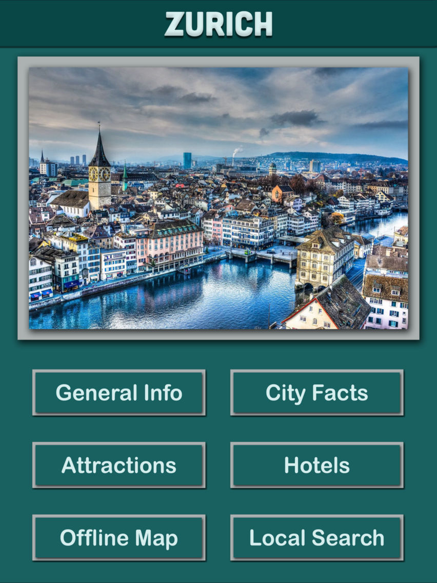 Zurich Offline Tourism poster