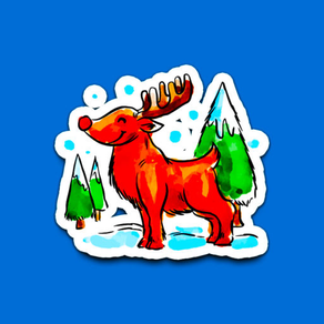 Watercolor Christmas Stickers Vol. 3