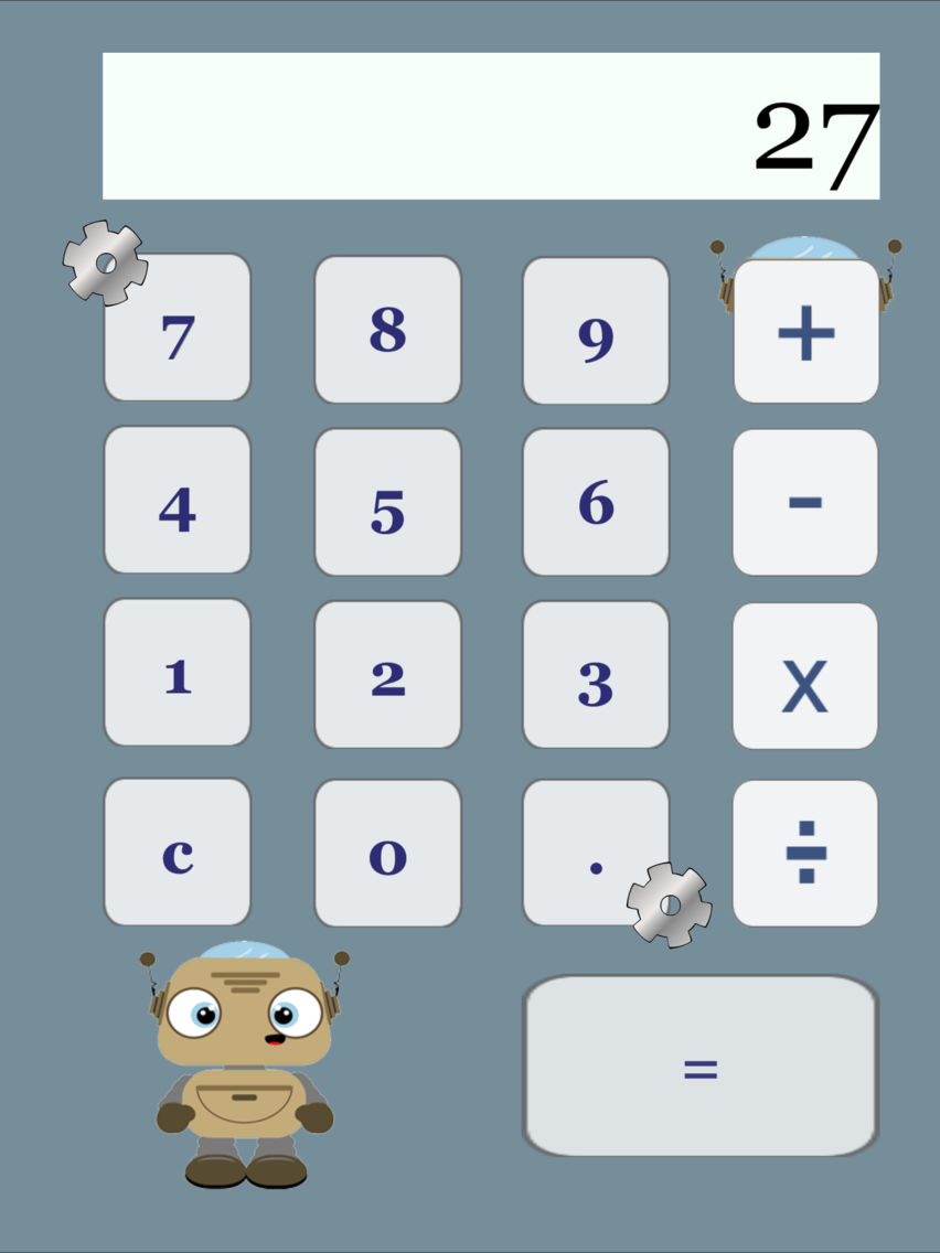 Kid's Robot Calculator Affiche