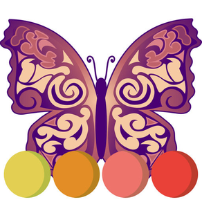 Colorful butterfly coloring book