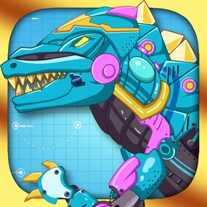 拼裝機械霸王龍：機器恐龍拼圖雙人遊戲