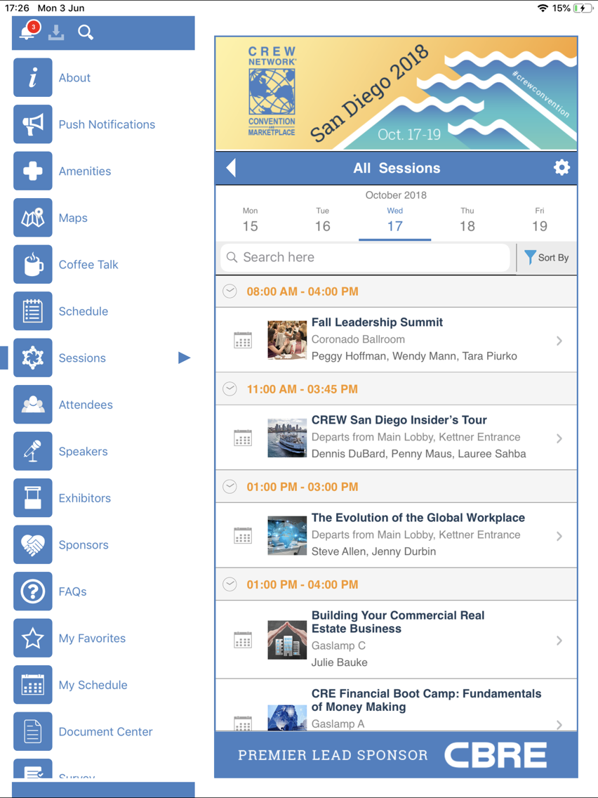 CREW Events poster