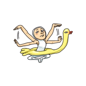 Swan Man Sticker