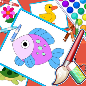 Puzzles And Coloring Games 2 - For Kids Learning Painting and Animals