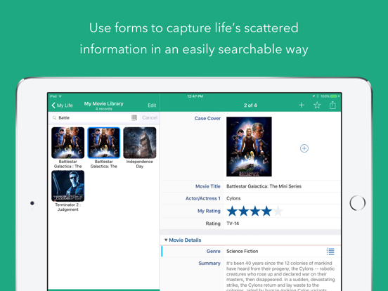 Tap Forms Organizer 5 Database poster