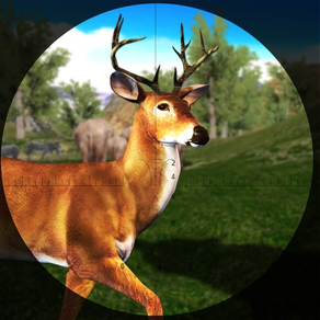 野生の森の鹿の狩猟と狙撃