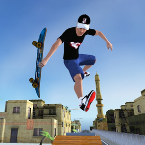 Skateboardstraßenlauf 3D