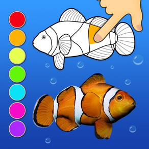 Dancing fishes. 3D Coloring App