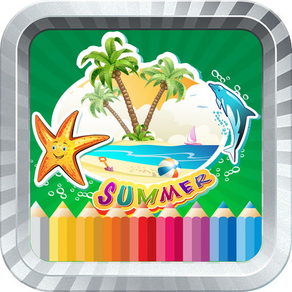 Kids Coloring Book Summer - Educational Games For Kids & Toddler
