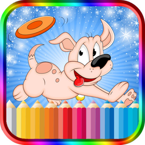 Kids Coloring Book Dogs