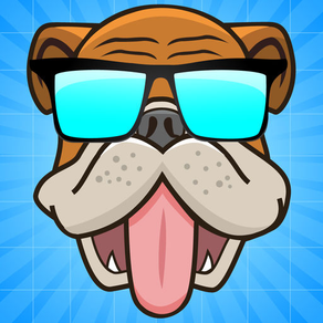 Bulldog Face Emoji and Stickers