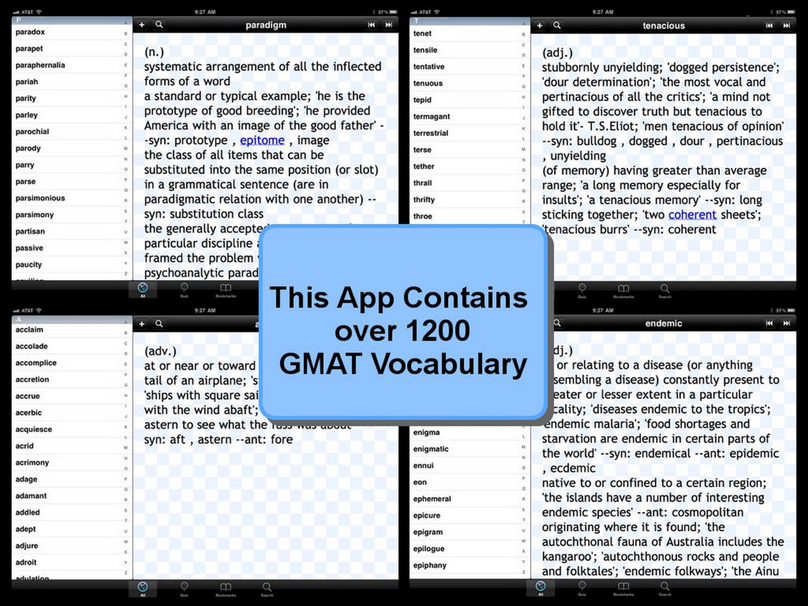 1000+ Frequent GMAT Vocabulary poster
