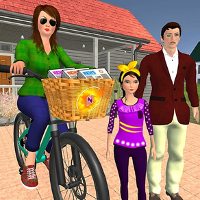 Paper Girl Mom Family Games 3d