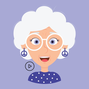 Old Lady Stickers Animated