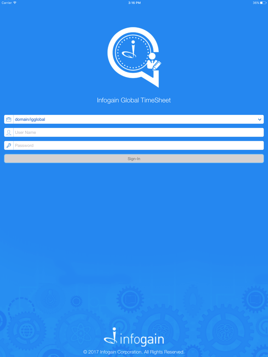 Infogain Global TimeSheet for iOS (iPhone/iPad) Free Download at AppPure