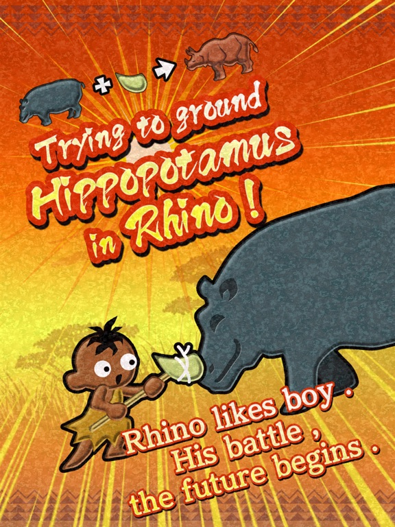 Hippopotamus & Rhino الملصق