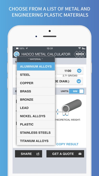 Hadco Metal Weight Calculator Plakat