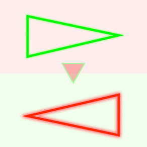Triangles - Swipe Red & Green Neon Signs in Right Direction