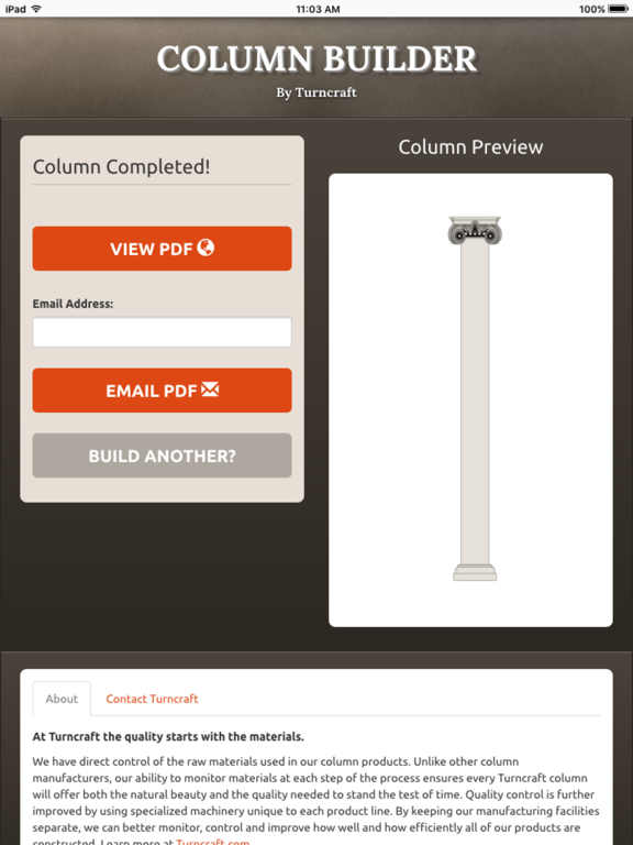 Turncraft Column Builder poster