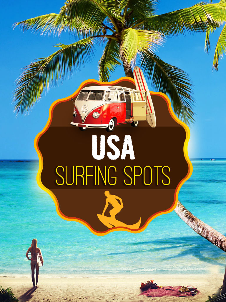 USA Surfing Spots poster