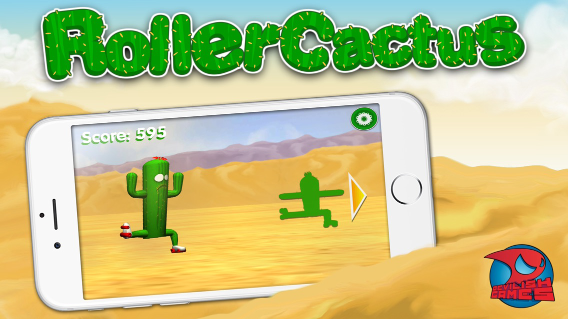 Roller Cactus 3D poster
