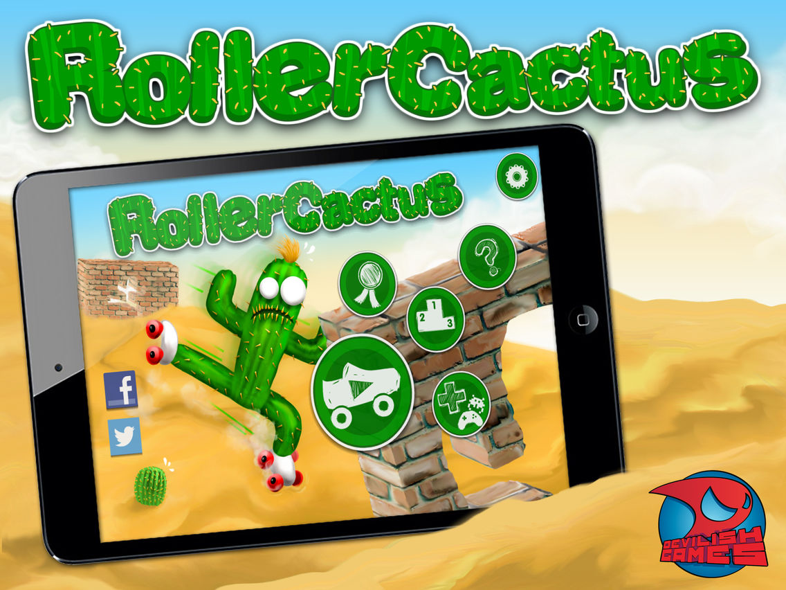 Roller Cactus 3D poster