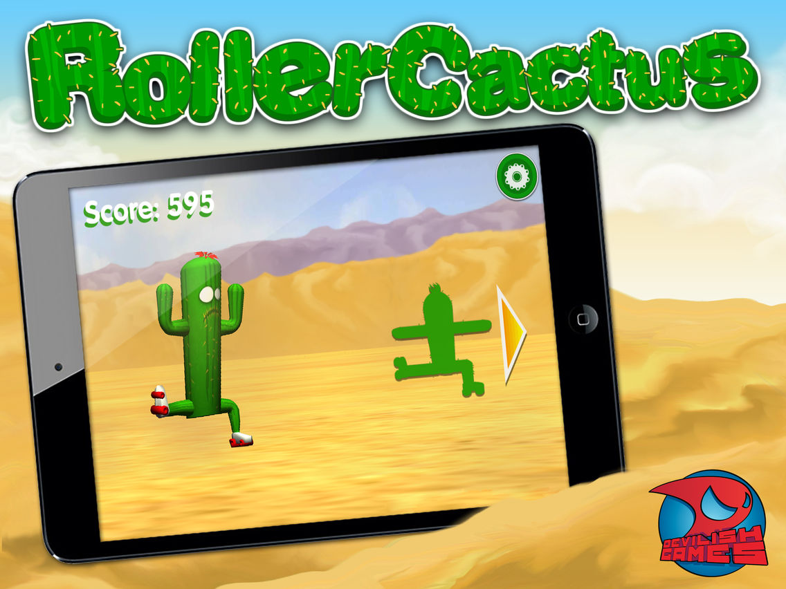 Roller Cactus 3D poster