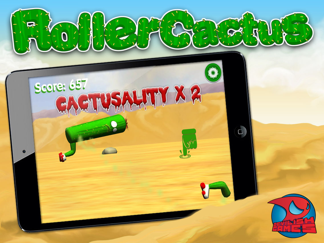 Roller Cactus 3D poster