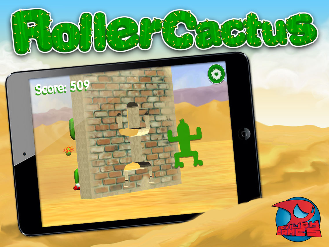 Roller Cactus 3D poster